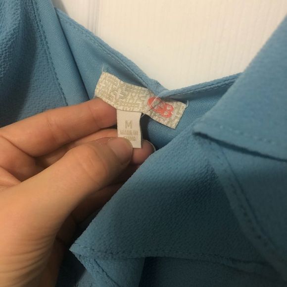 Gianni Bini High Low Dress Romper Med Dusty Blue - Picture 4 of 5